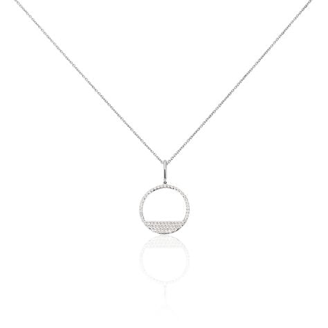 Collier Elena Or Blanc Oxyde De Zirconium - Colliers avec pierres Femme | Marc Orian
