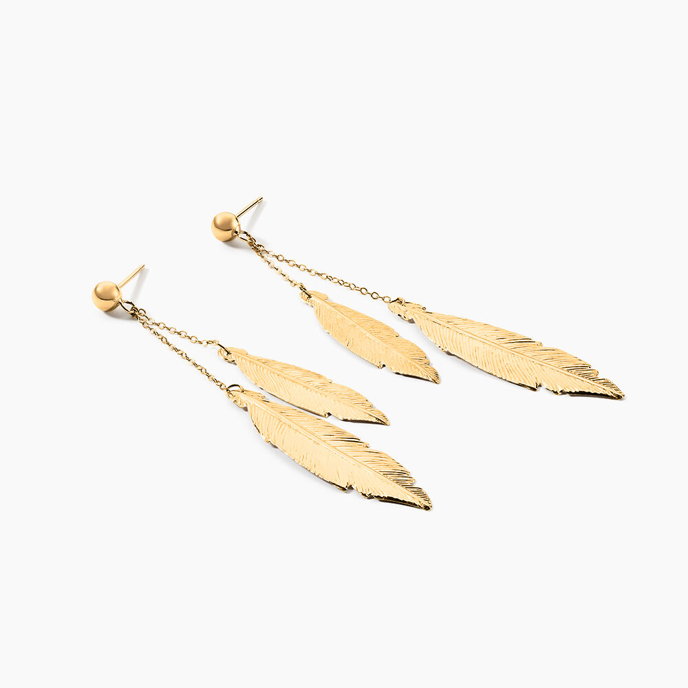 Boucles D'oreilles Pendantes Soline Or Jaune - Pendantes Femme | Marc Orian