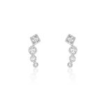 Boucles D'oreilles Puces Argent Blanc Seiko Oxyde De Zirconium - Puces Femme | Marc Orian