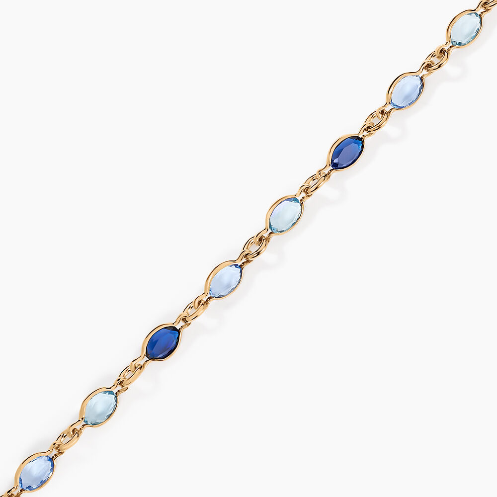 Bracelet Ilvaae Plaqué Or Jaune Pierre De Synthese - Bracelets chaînes Femme | Marc Orian