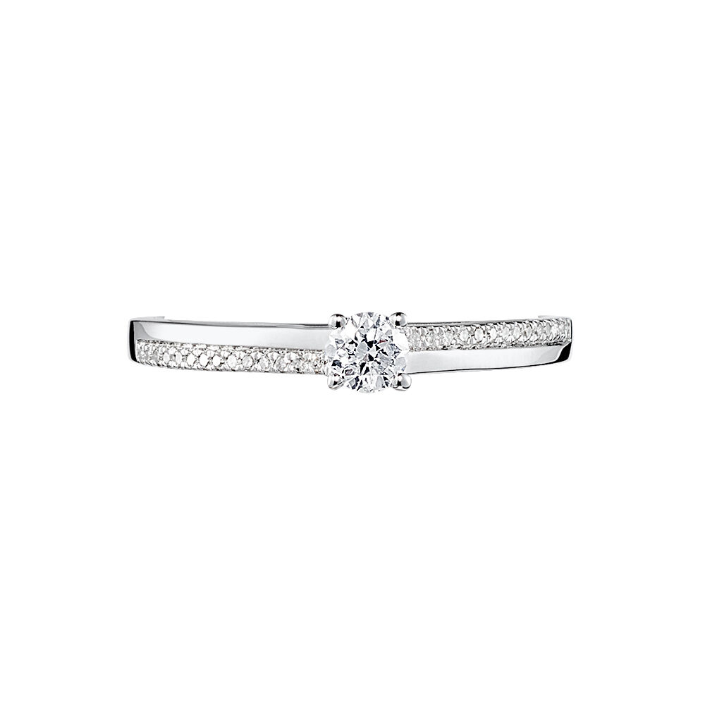 Bague Solitaire Alexandra Or Blanc Diamant - Solitaires Femme | Marc Orian