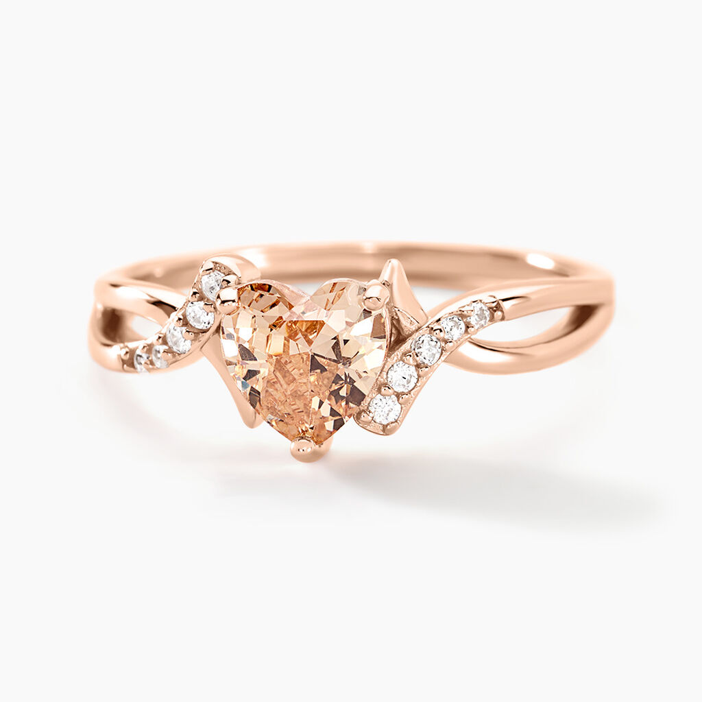 Bague Avalon Argent Rose Oxyde De Zirconium - Solitaires Femme | Marc Orian