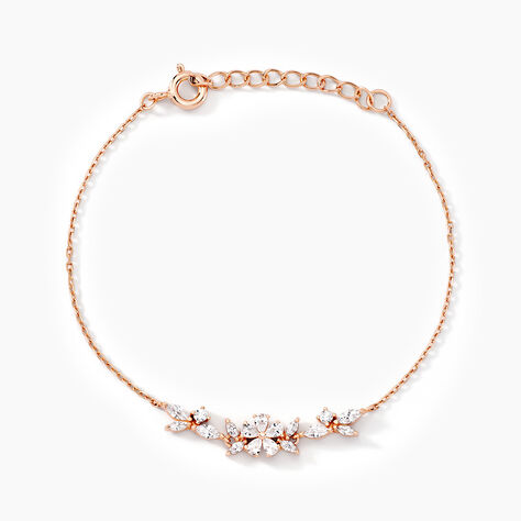 Bracelet Wanda Argent Rose Oxyde De Zirconium - Bracelets fantaisie Femme | Marc Orian