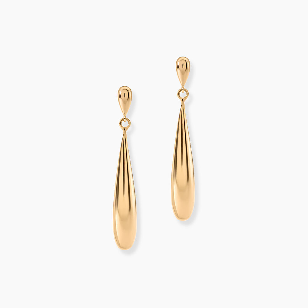 Boucles D'Oreilles Pendantes Imma Plaqu&eacute; Or Jaune - Pendantes Femme | Marc Orian
