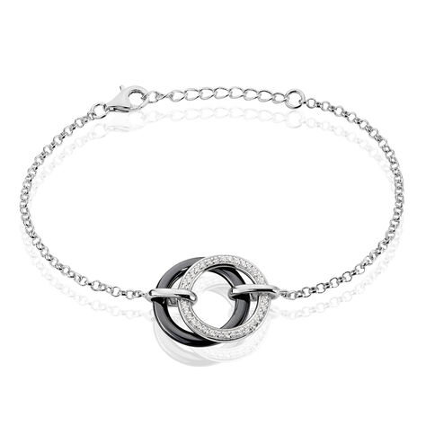 Bracelet You&me Argent Blanc C&eacute;ramique Et Oxyde De Zirconium - Bracelets fantaisie Femme | Marc Orian