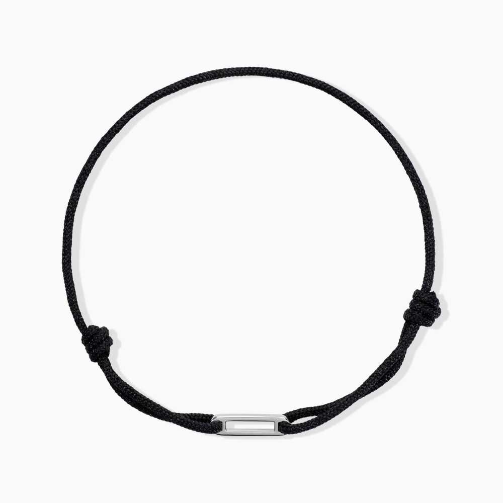 Bracelet Bronx Argent Blanc - Bracelets cordons Homme | Marc Orian