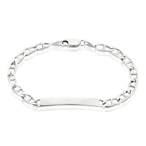 Bracelet Identit&eacute; Zak Argent Blanc - Gourmettes Homme | Marc Orian