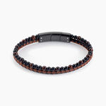Bracelet Cuir De Vache Marron Oeil De Tigre - Bracelets cuir Homme | Marc Orian
