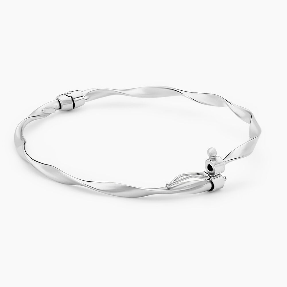 Bracelet Jonc Nathaelae Argent Blanc - Bracelets joncs Femme | Marc Orian