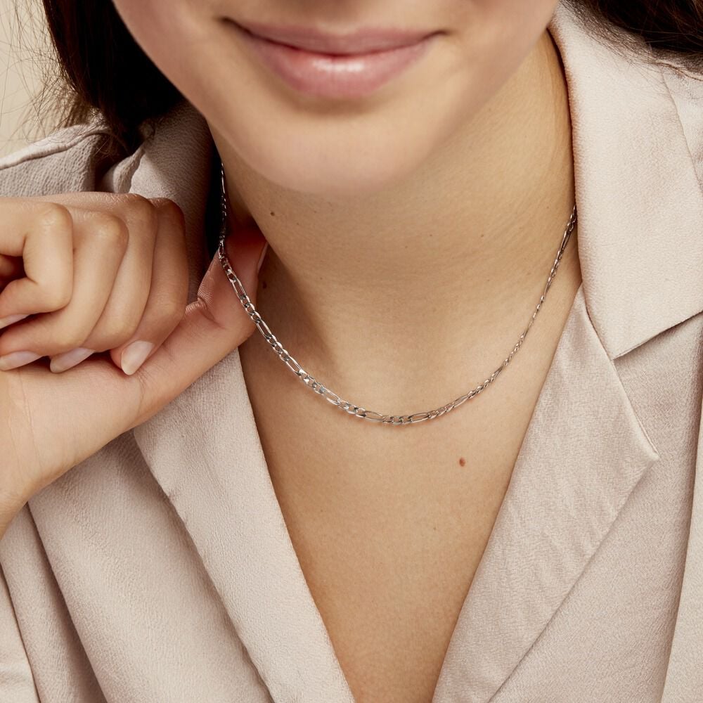 Chaîne Vivian Argent Blanc - Chaines Femme | Marc Orian