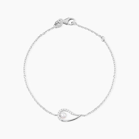 Bracelet Akiko Argent Blanc Perle De Culture Et Oxyde De Zirconium - Bracelets fantaisie Femme | Marc Orian