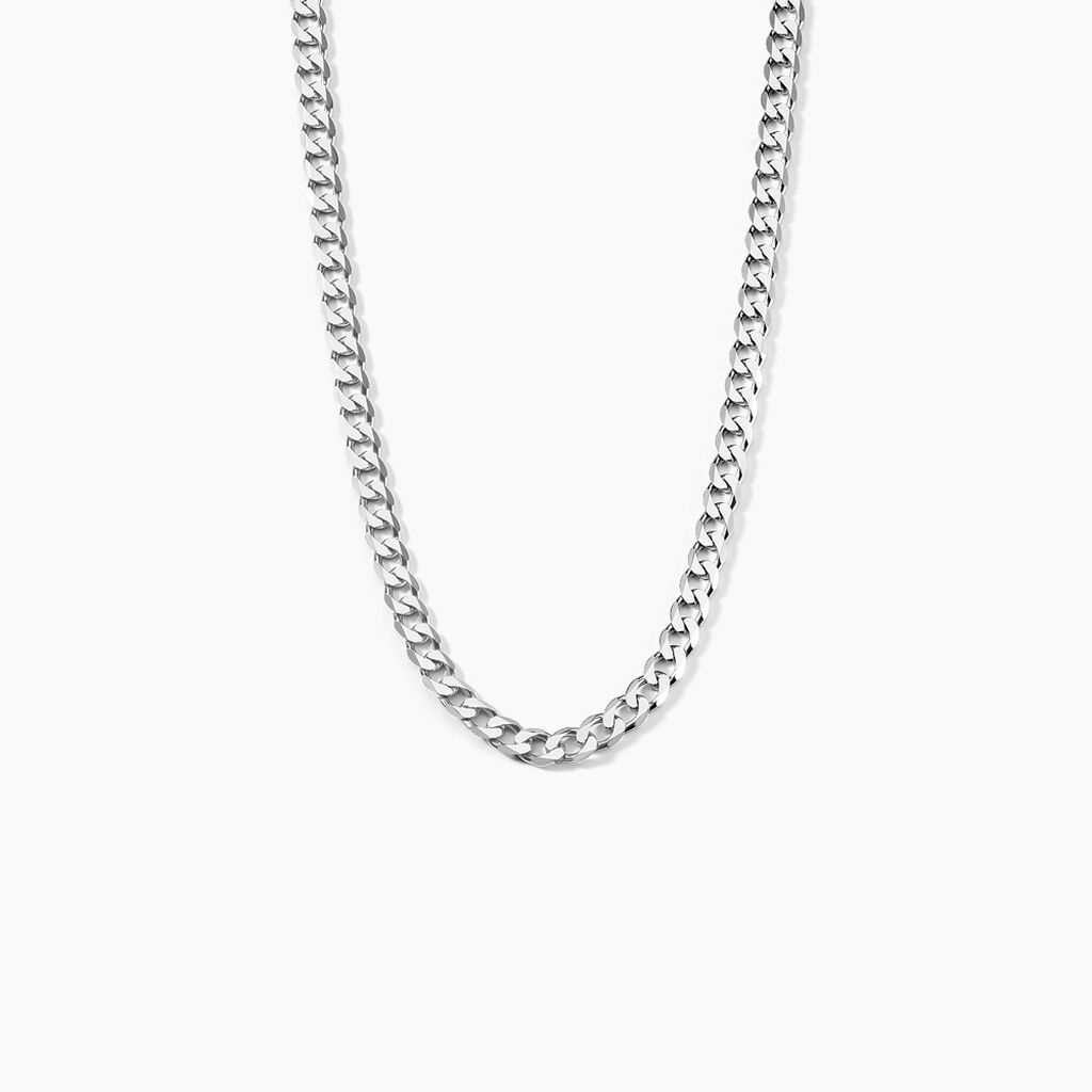 Chaîne Casper Maille Gourmette Argent Blanc - Chaines Unisex | Marc Orian