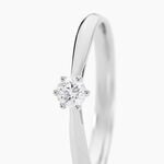 Bague Solitaire Veronika Or Blanc Diamant - Parures de mariage Femme | Marc Orian