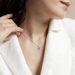 Collier Emotion Or Blanc Saphir Diamant - Colliers avec pierres Femme | Marc Orian