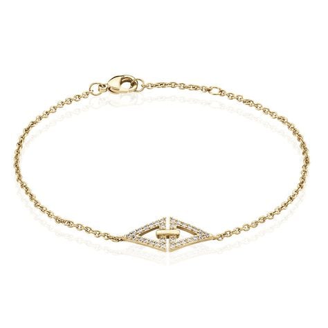 Bracelet Izia Plaqué Or Jaune Oxydes De Zirconium - Bracelets chaînes Femme | Marc Orian