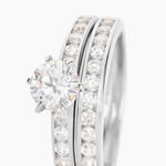Bague Double Jeu Argent Blanc Oxyde De Zirconium - Solitaires Femme | Marc Orian