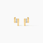 Boucles D'oreilles Puces Dolene Or Jaune Diamant - Boucles d'oreilles mariage Femme | Marc Orian