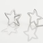 Boucles D'oreilles Puces Alphonsine Etoile De Mer Or Blanc - Puces Femme | Marc Orian