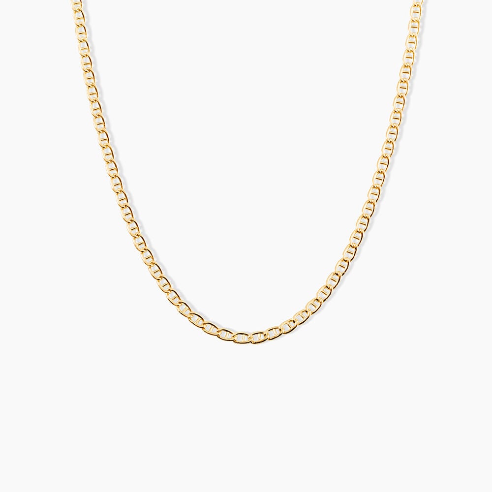 Collier Capucin Or Jaune Maille Marine Plate - Chaines Homme | Marc Orian
