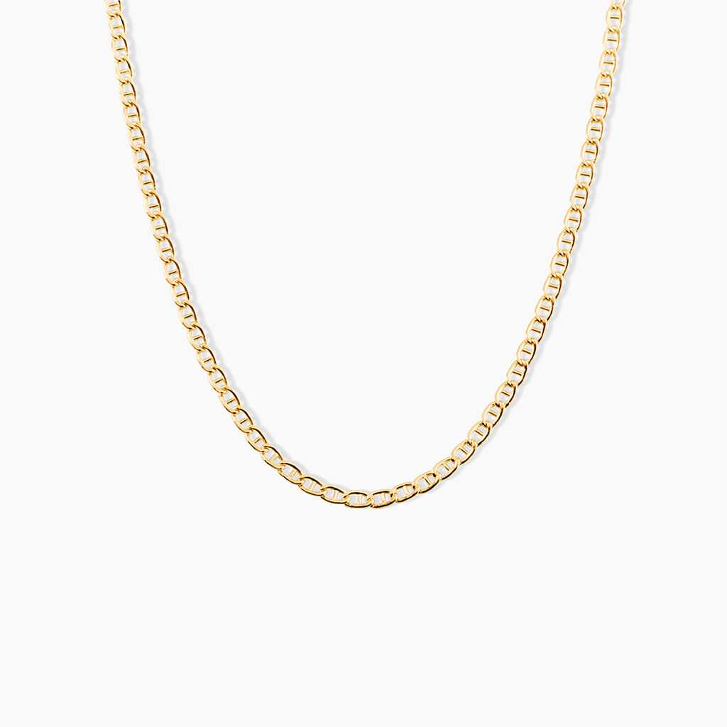 Collier Capucin Or Jaune Maille Marine Plate - Chaines Homme | Marc Orian