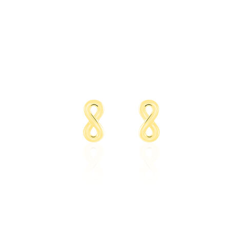 Boucles D'oreilles Puces Annie-francoise Infini Or Jaune - Clous d'oreilles Femme | Marc Orian