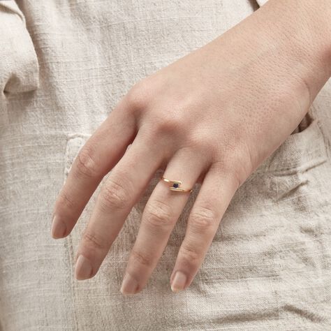 Bague Serti Couteau Or Jaune Saphir - Bagues Solitaire Femme | Marc Orian
