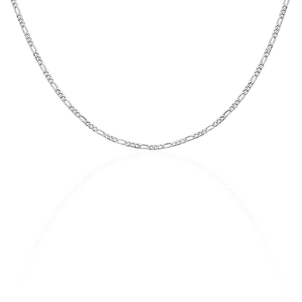 Chaîne Cleona Maille Alternee 1/3 Argent Blanc - Chaines Femme | Marc Orian