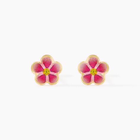 Boucles D'oreilles Puces Syna Fleur Or Jaune - Puces Enfant | Marc Orian