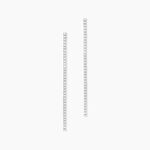Boucles D'oreilles Pendantes Lou-anne Argent Blanc Oxyde De Zirconium - Pendantes Femme | Marc Orian