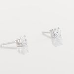 Boucles D'oreilles Puces Or Blanc Victoria Diamants - Puces Femme | Marc Orian