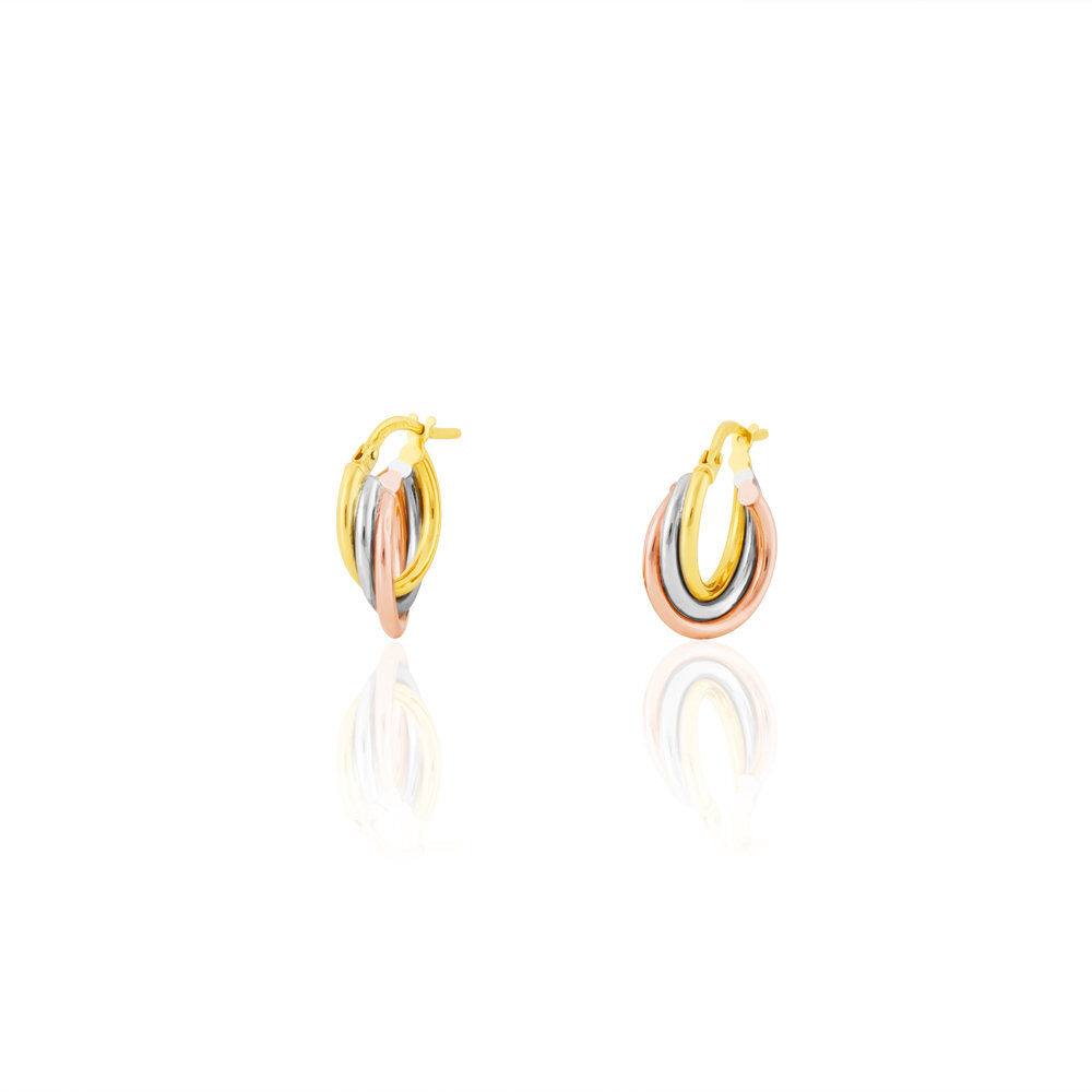 Créoles Tanya Or Tricolore - Créoles Femme | Marc Orian