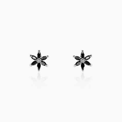 Boucles D'oreilles Puces Rhys Argent Blanc Oxyde De Zirconium - Puces Femme | Marc Orian