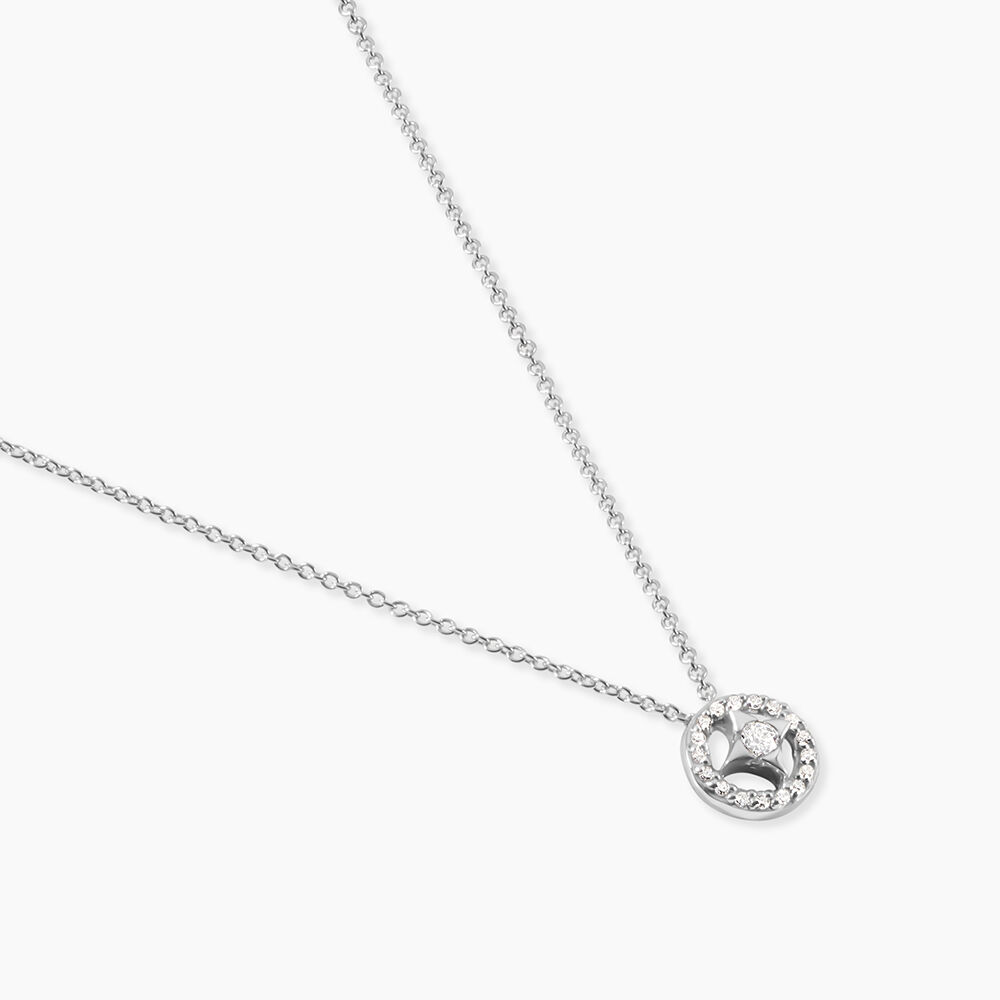 Collier Nour-imen Or Blanc Diamant - Colliers avec pierres Femme | Marc Orian