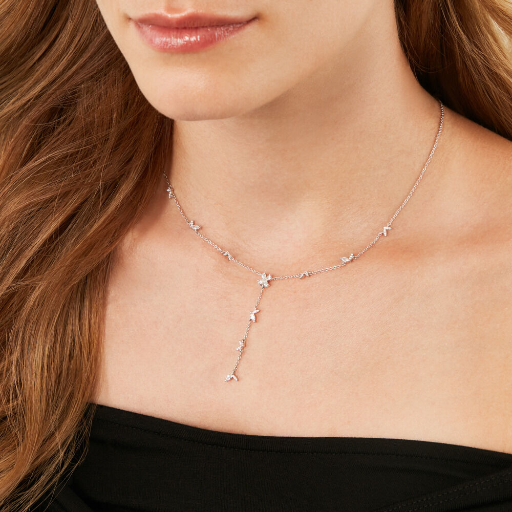 Collier Feeria Argent Blanc Oxyde De Zirconium - Colliers avec pierres Femme | Marc Orian