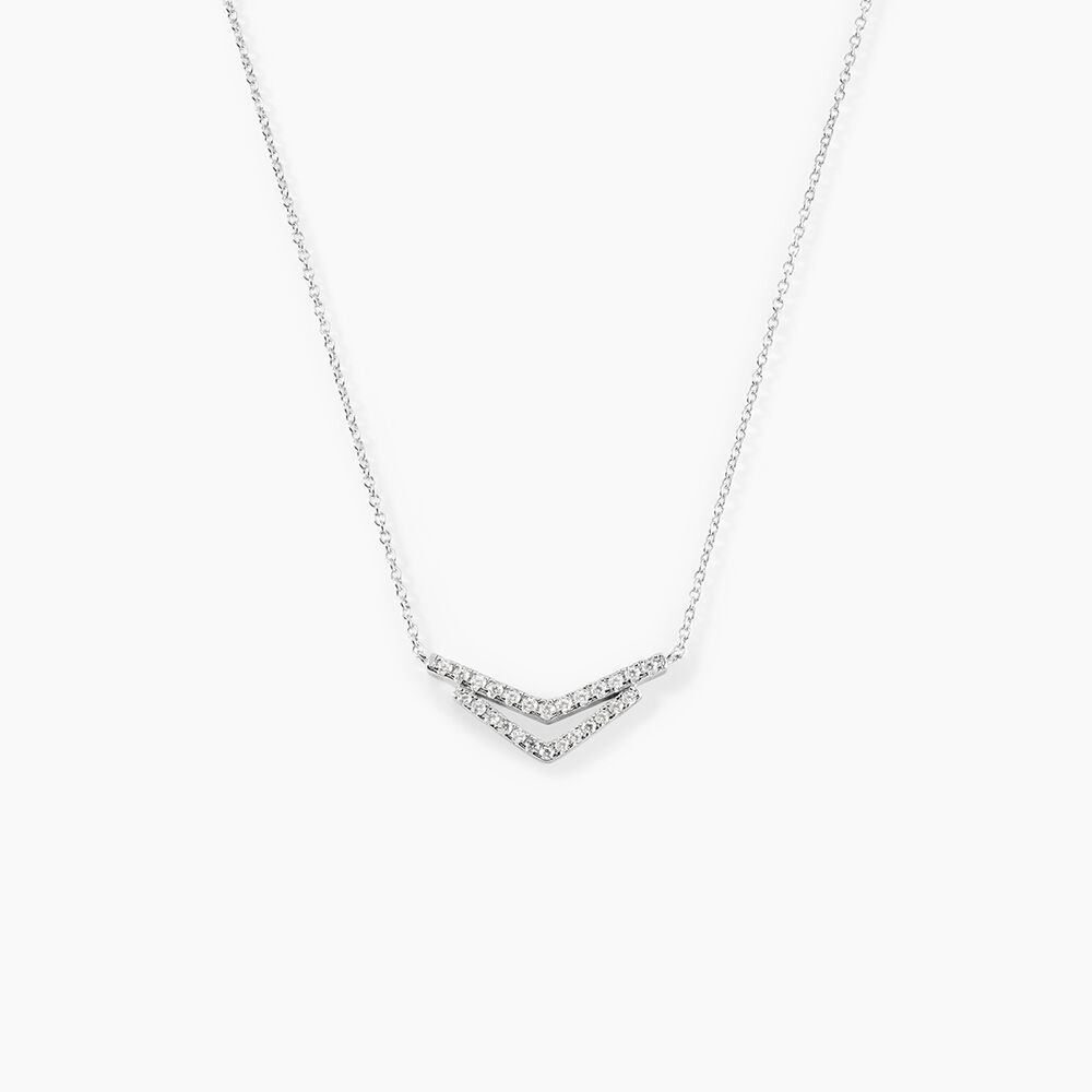 Collier Dayen Argent Blanc Oxyde De Zirconium - Colliers avec pierres Femme | Marc Orian