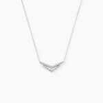 Collier Dayen Argent Blanc Oxyde De Zirconium - Colliers avec pierres Femme | Marc Orian