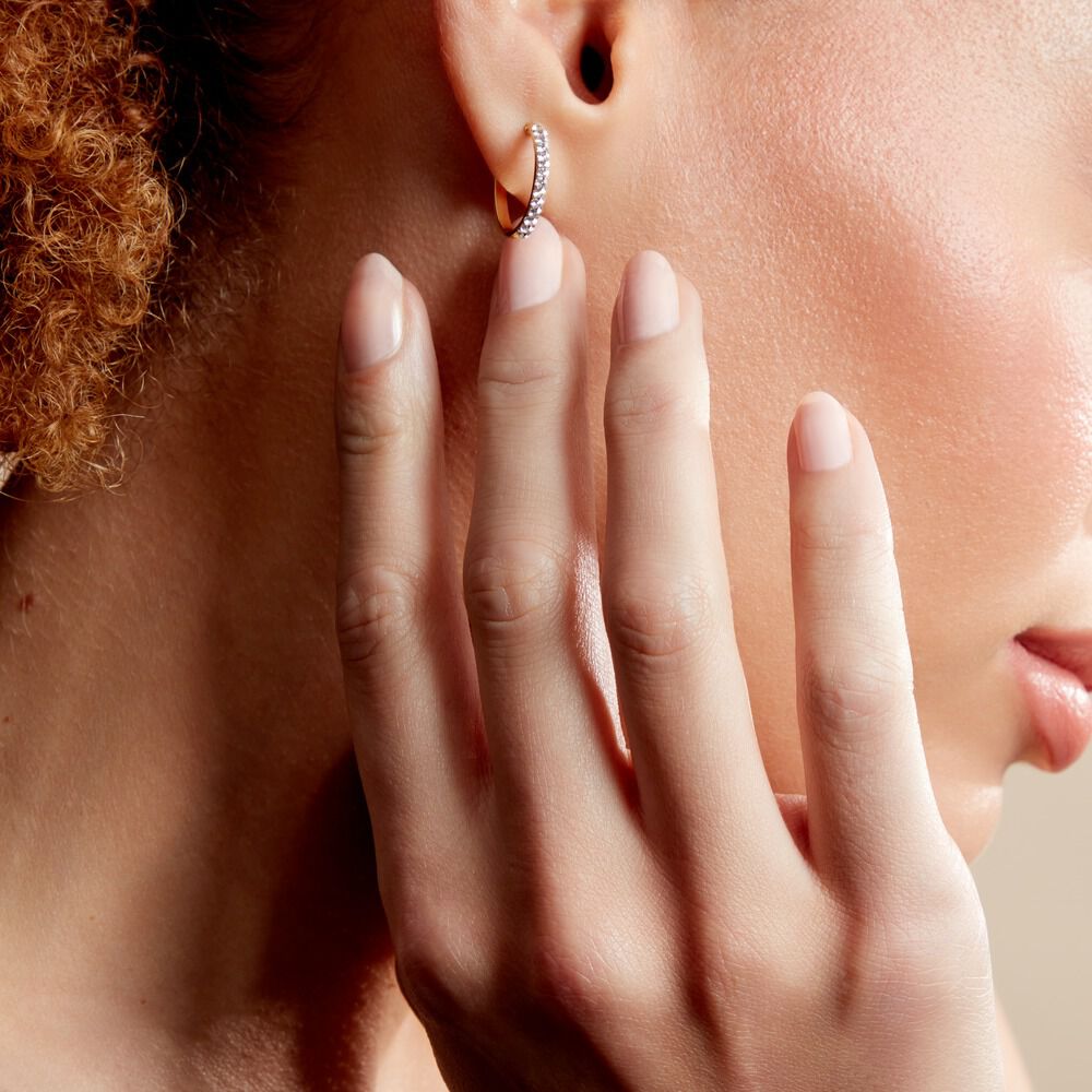 Cr&eacute;oles Sandrine Or Jaune Strass - Cr&eacute;oles Femme | Marc Orian