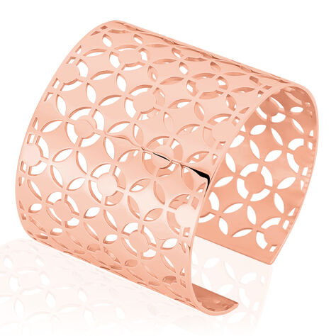 Bracelet Manchette Yelda Acier Rose - Bijoux fantaisie Femme | Marc Orian