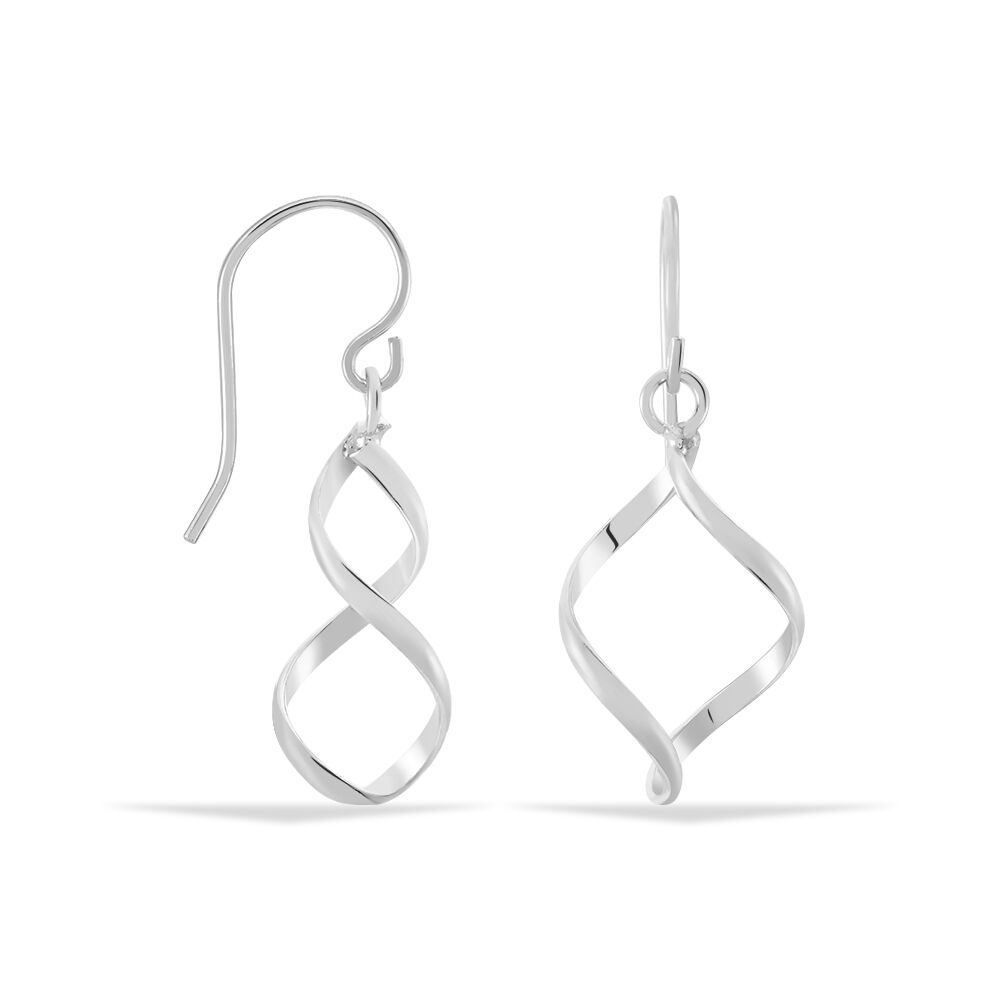Boucles D'oreilles Pendantes Louison Argent Blanc - Pendantes Femme | Marc Orian