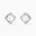 Boucles D'oreilles Puces Laetoria Argent Blanc Perle De Culture Oxyde - Puces Femme | Marc Orian