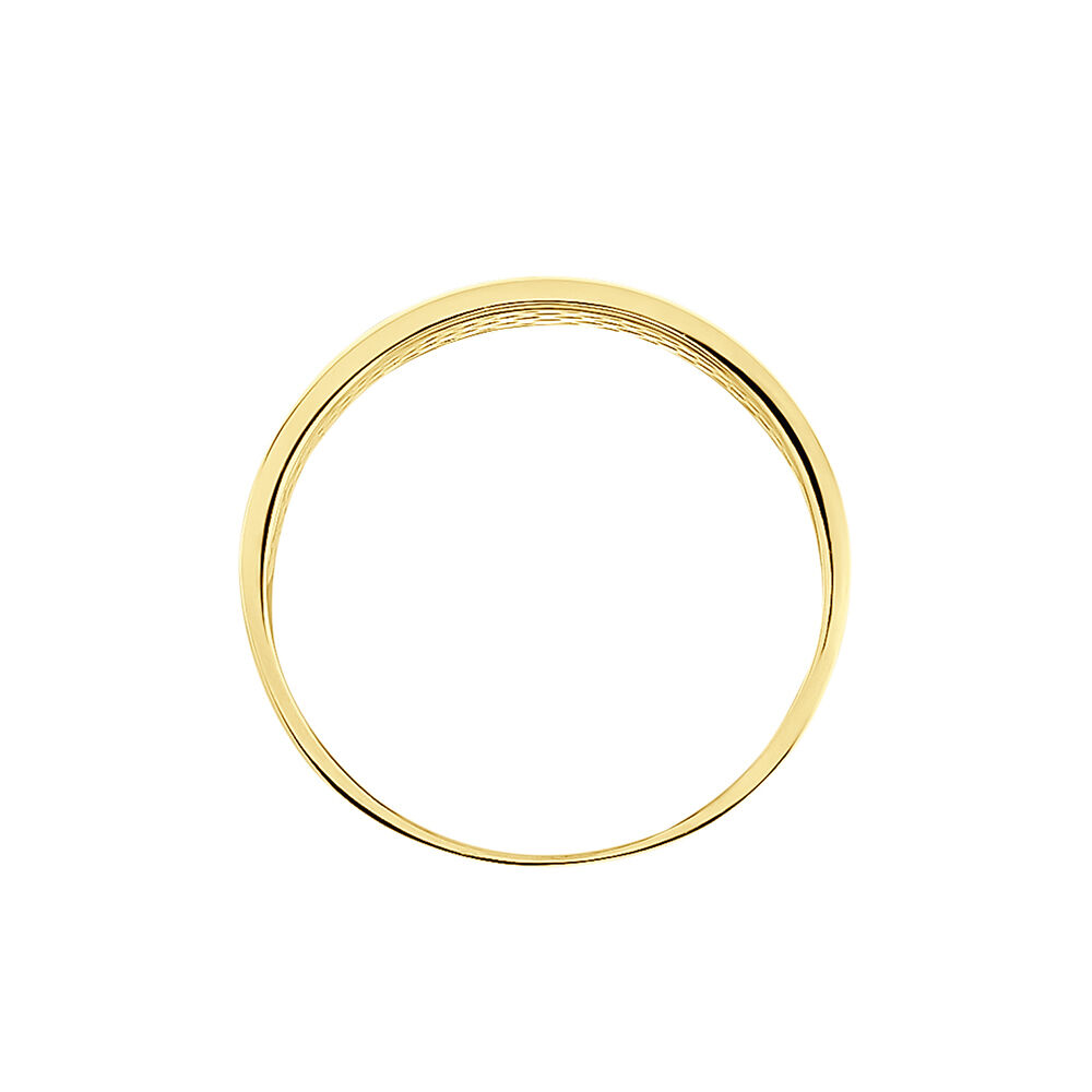Bague Banda Or Jaune Oxyde De Zirconium - Bagues avec pierre Femme | Marc Orian