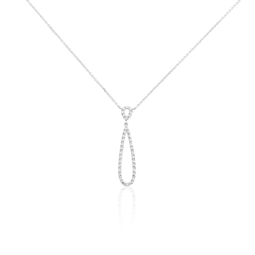 Collier Or Blanc Peregrina Diamants - Colliers Femme | Marc Orian