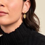 Boucles D'oreilles Pendantes Hristina Acier Jaune - Pendantes Femme | Marc Orian