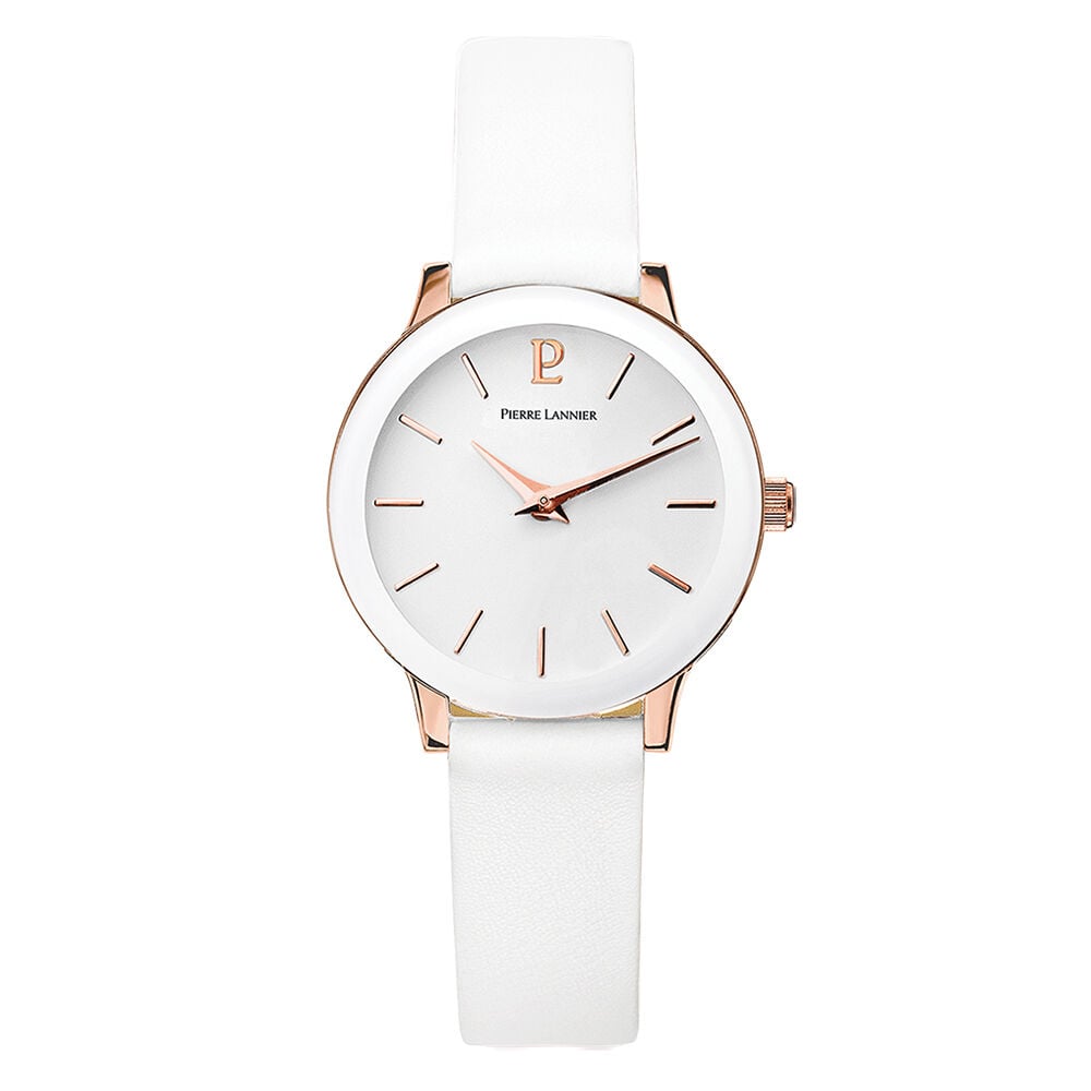 Montre Pierre Lannier Week End Ligne Pure Blanc - Montres &eacute;tanches Femme | Marc Orian