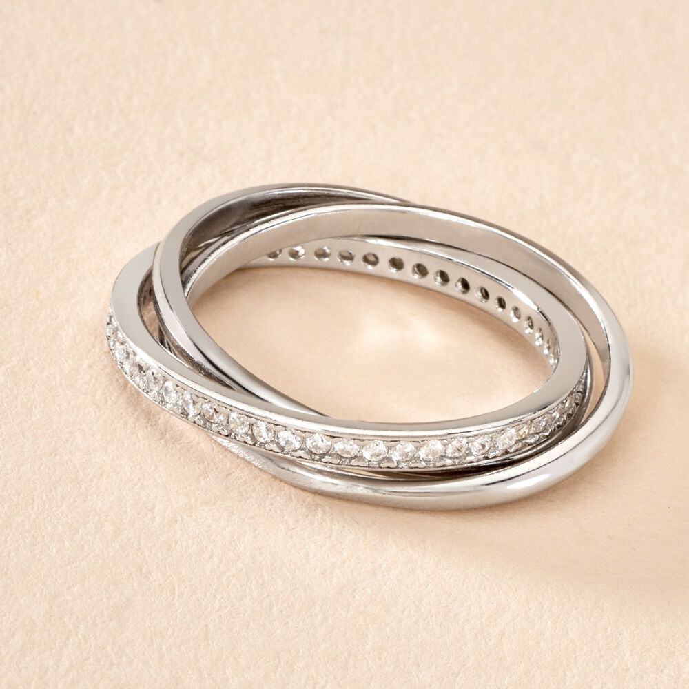 Bague Tahti Argent Blanc Oxyde De Zirconium - Bagues avec pierre Femme | Marc Orian