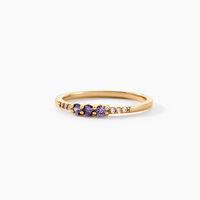 Bague Isaline Plaque Or Jaune Oxyde De Zirconium