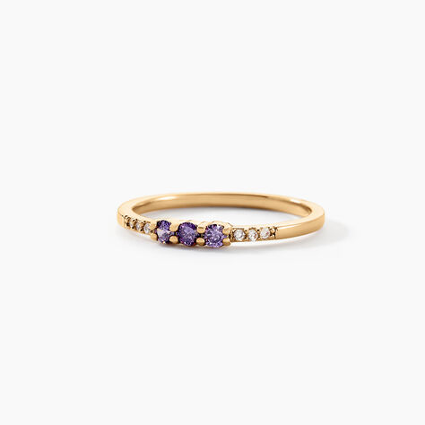 Bague Isaline Plaque Or Jaune Oxyde De Zirconium - Bagues fiançailles Femme | Marc Orian