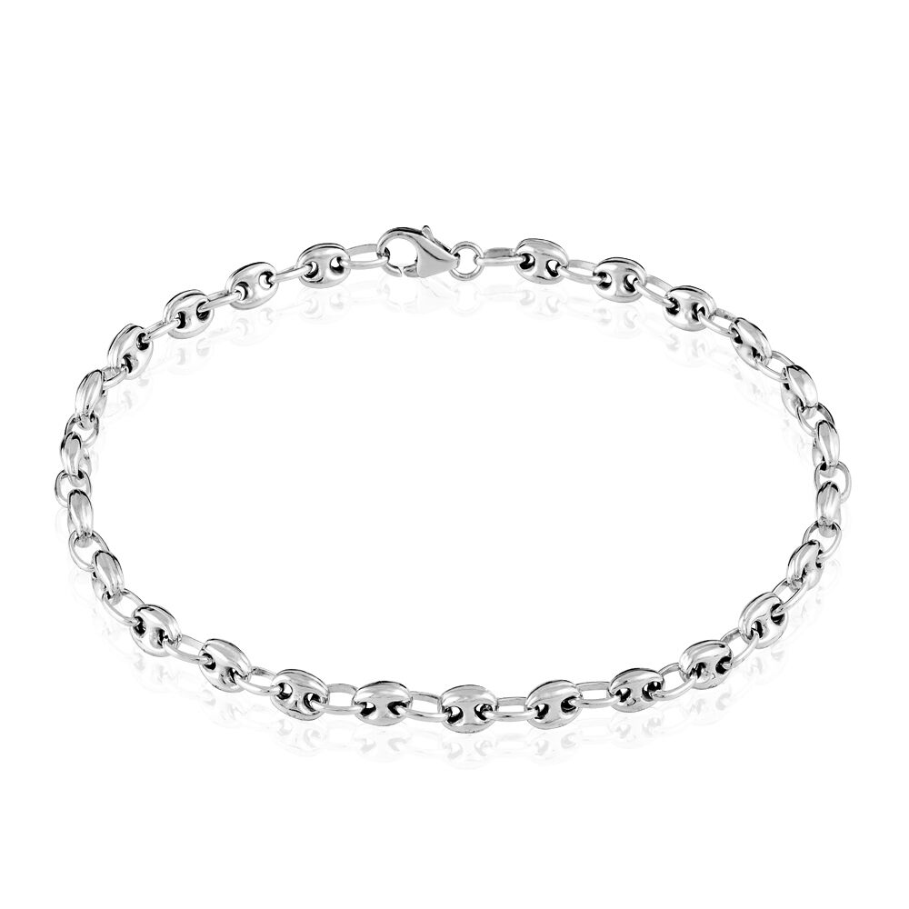 Bracelet en argent grain de café clearance