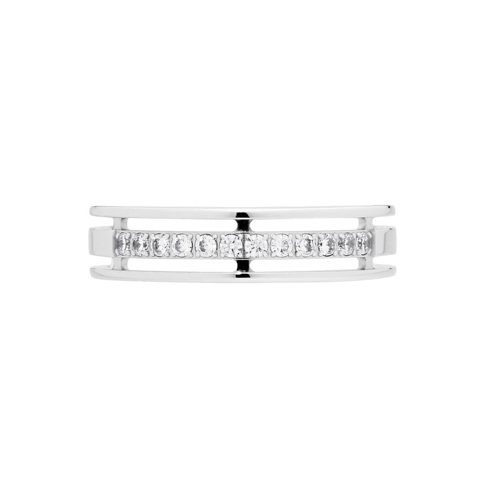 Alliance Serti Grains Ajoures Or Blanc Diamant - Alliances duo Unisex | Marc Orian