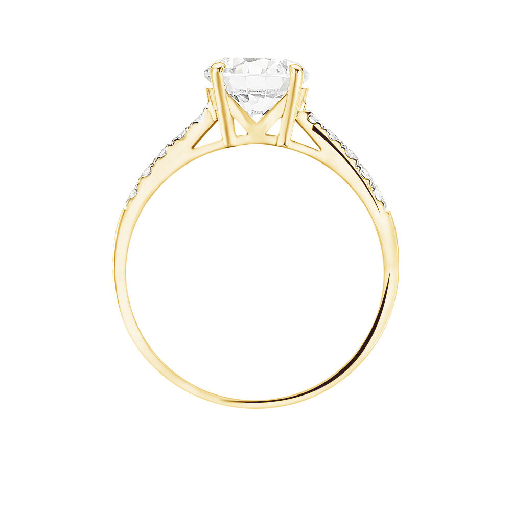 Bague Solitaire Terese Or Jaune Oxyde De Zirconium - Solitaires Femme | Marc Orian